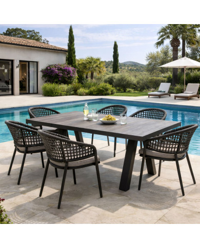 Table céramique PRADO 163/203 cm Les Jardins du Sud