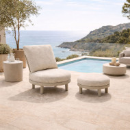 OASIS aluminium and teak garden lounge by Les Jardins du Sud