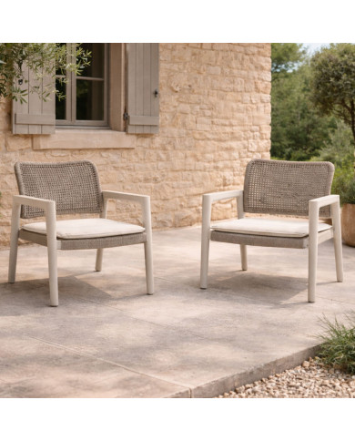 Fauteuil LIDO alu cordes Les Jardins du Sud