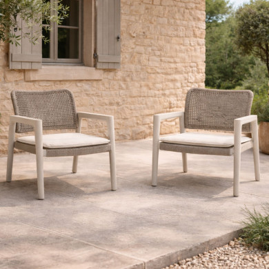 Fauteuil LIDO alu cordes Les Jardins du Sud