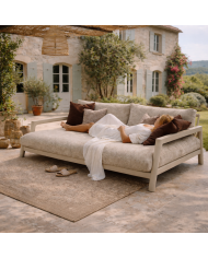 OASIS aluminium and teak garden lounge by Les Jardins du Sud