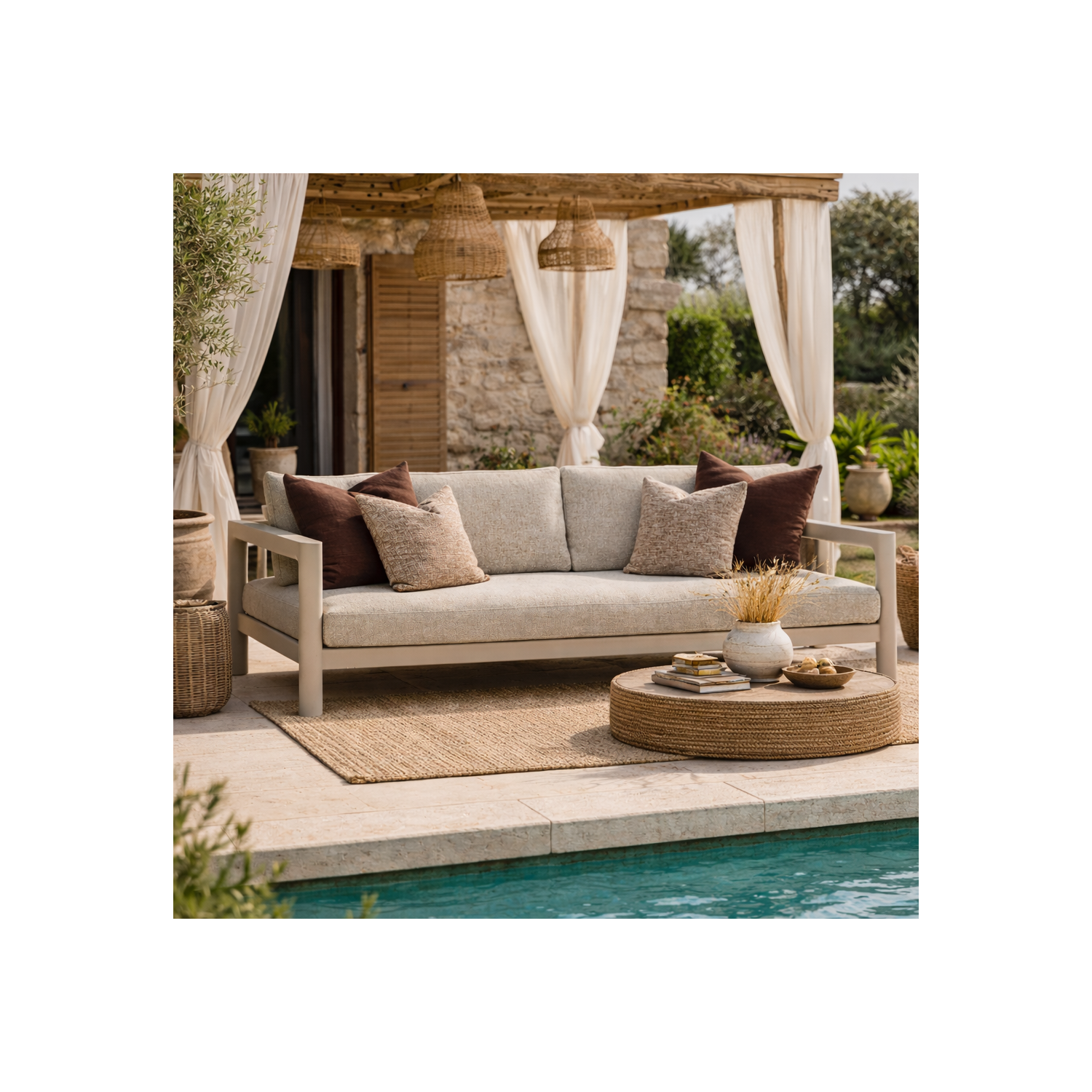 Salon de jardin LIDO en aluminium Les Jardins du Sud