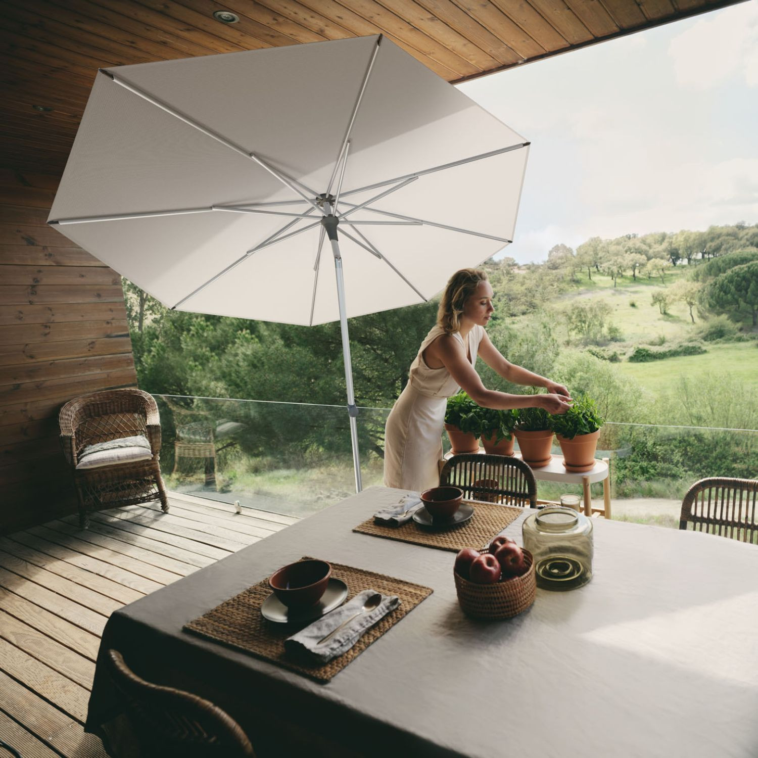 Parasol rond ALU-SMART Glatz