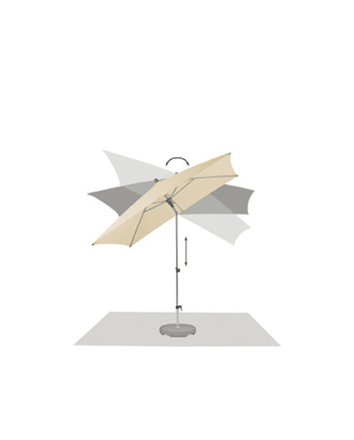 Parasol rectangle ALU-SMART Glatz