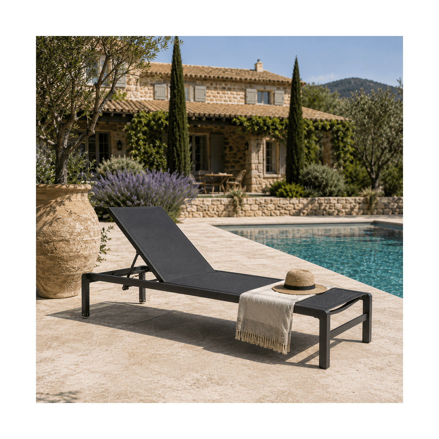 Bain de soleil ROME anthracite Les Jardins du Sud