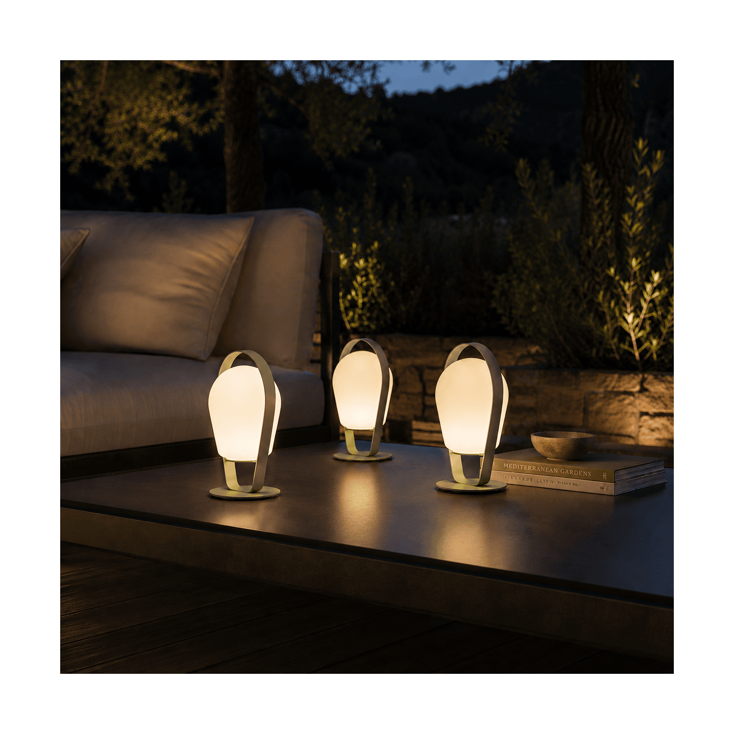 Lampes de table x3 AURA rechargeables Les Jardins du Sud