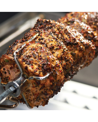 Rotisserie kit with mains-powered motor by Broil King