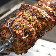 Rotisserie kit with mains-powered motor by Broil King