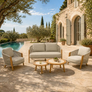 RIVIERA lounge set with 2/3-seater sofa by Les Jardins du Sud