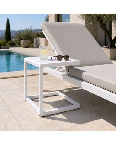 Table basse blanche CORAL Les Jardins du Sud