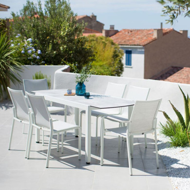 Table balcon extensible AMAKA blanche Les Jardins