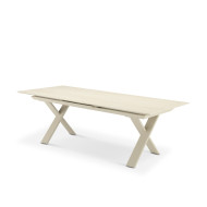 CANNES beige extendable table + 4 armchairs Les Jardins du Sud