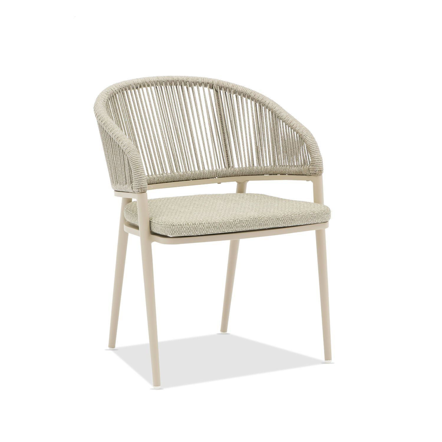 CANNES beige extendable table + 4 armchairs Les Jardins du Sud