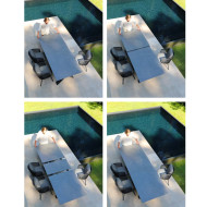 Table extensible CANNES + 4 fauteuils Les Jardins du Sud
