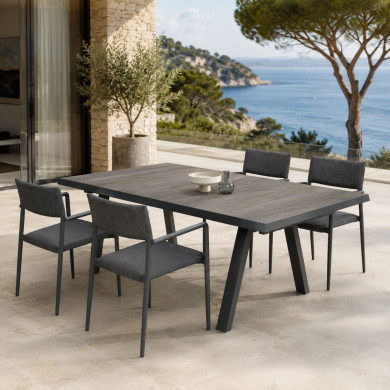 Table extensible PRADO + 4 fauteuils Les Jardins du Sud