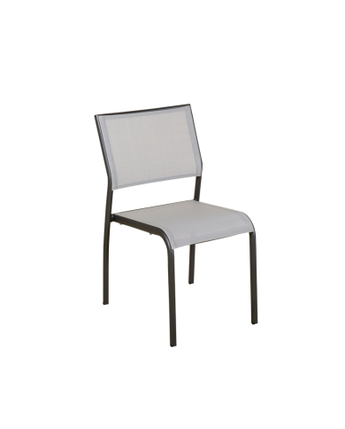 AMAKA grey extendable balcony table + 4 Les Jardins chairs