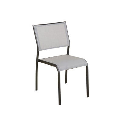 Table extensible balcon AMAKA grise + 4 chaises Les Jardins