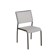 Table extensible balcon AMAKA grise + 4 chaises Les Jardins
