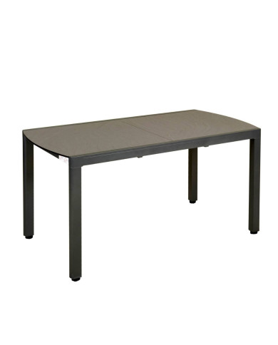 AMAKA grey extendable balcony table + 4 Les Jardins chairs