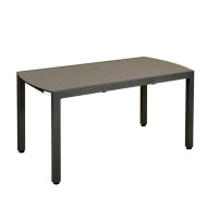 Table extensible balcon AMAKA grise + 4 chaises Les Jardins
