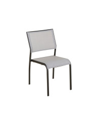 Chaise empilable TIMEO blanche Les Jardins du Sud