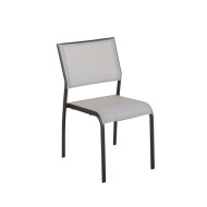 Chaise empilable TIMEO gris espace Les Jardins du Sud