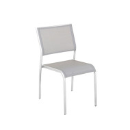 Chaise empilable TIMEO blanche Les Jardins du Sud