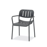 SUNNY dark grey armchair by Les Jardins du Sud