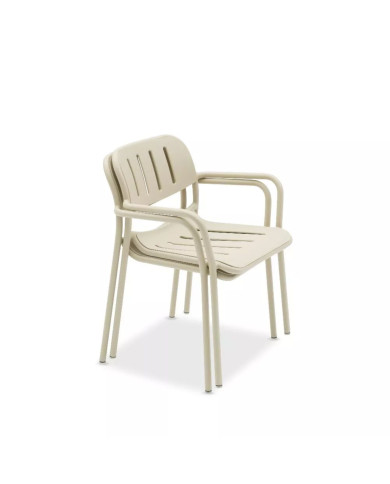 SUNNY beige armchair by Les Jardins du Sud