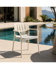 SUNNY dark grey armchair by Les Jardins du Sud