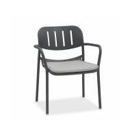 SUNNY dark grey armchair by Les Jardins du Sud
