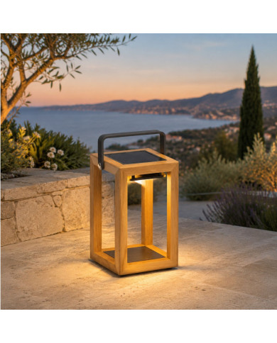 SOLEA PM solar teak lamp Les Jardins du Sud