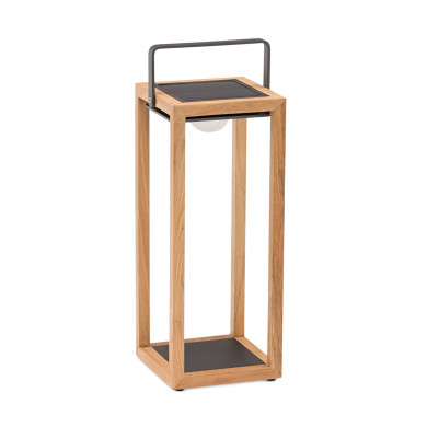 SOLEA GM solar teak lamp Les Jardins du Sud