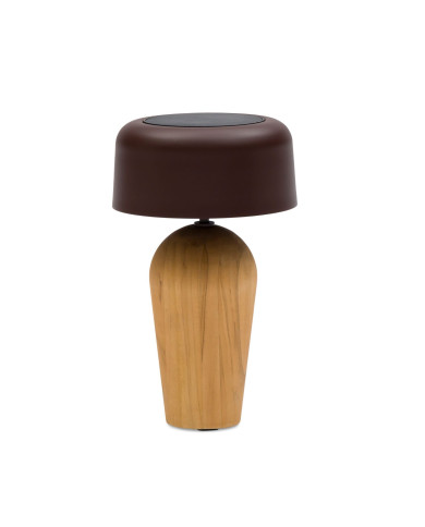 Lampe solaire TERRA GM en teck Les Jardins du Sud