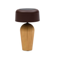 Lampe solaire TERRA GM en teck Les Jardins du Sud