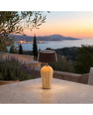 TERRA stone cone PM solar lamp Les Jardins du Sud