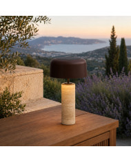 Lampe solaire TERRA Cône pierre GM Les Jardins du Sud