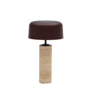 Lampe solaire TERRA cylindre pierre GM Les Jardins du Sud