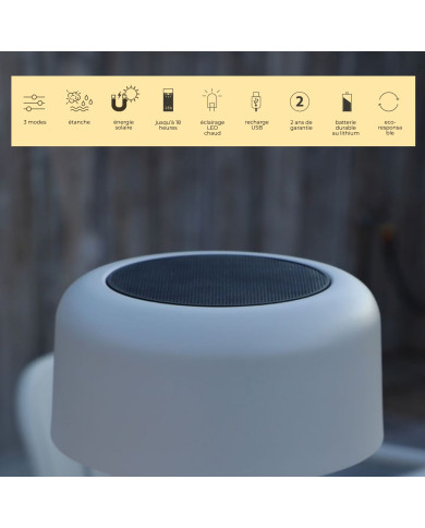 copy of TERRA stone cylinder GM solar lamp Les Jardins du Sud