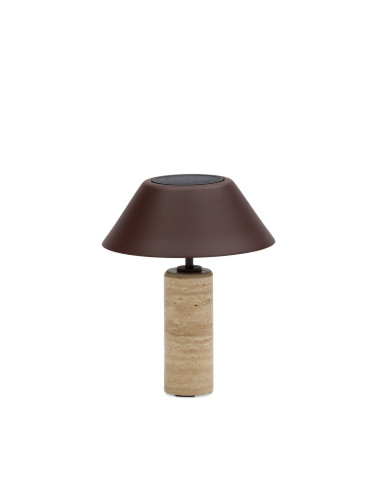 Lampe solaire TERRA cylindre pierre PM Les Jardins du Sud