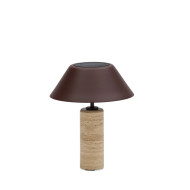 Lampe solaire TERRA cylindre pierre PM Les Jardins du Sud
