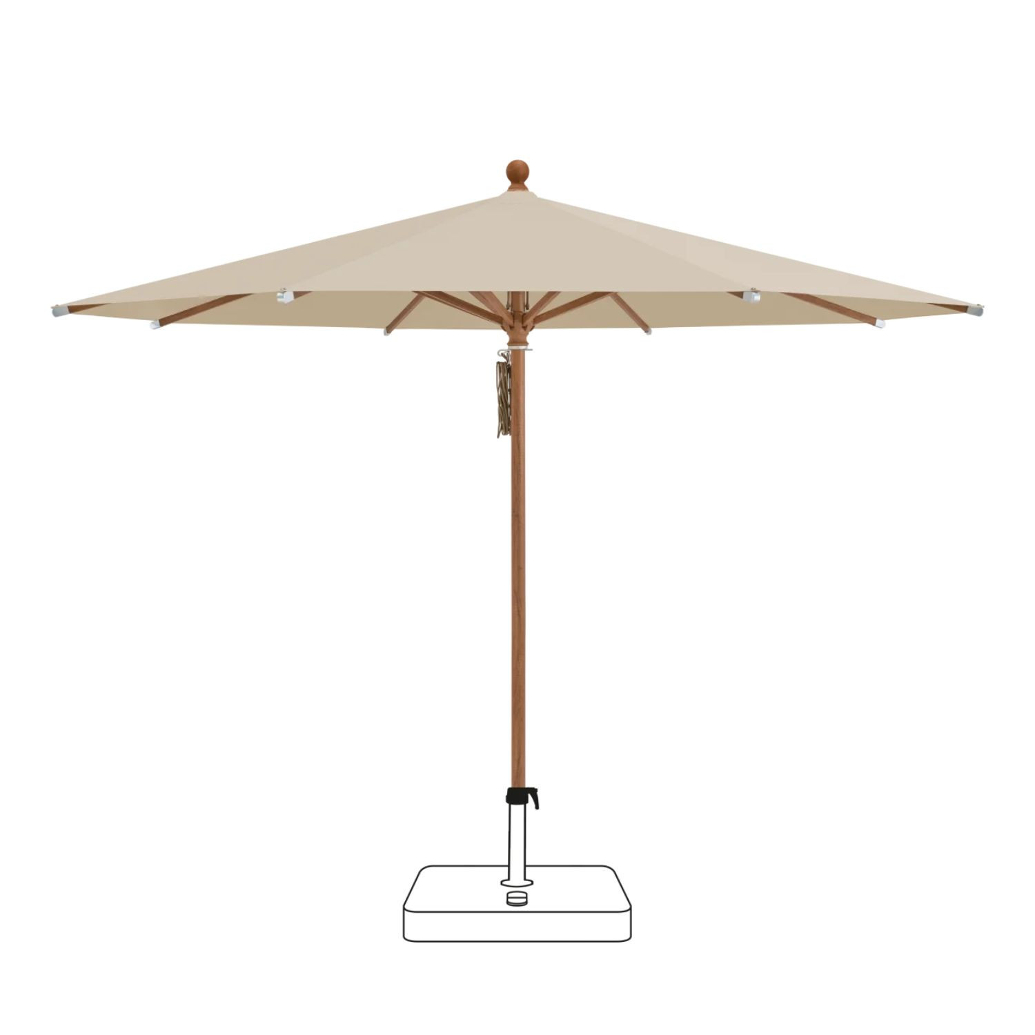 Parasol rond PIAZZA® Ø250 cm toile qualité 4 Glatz
