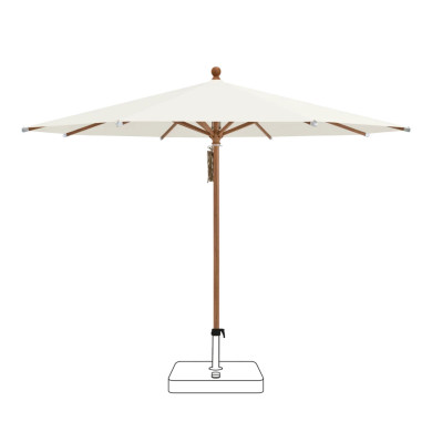 Parasol rond PIAZZA® Ø250 cm Off White Glatz