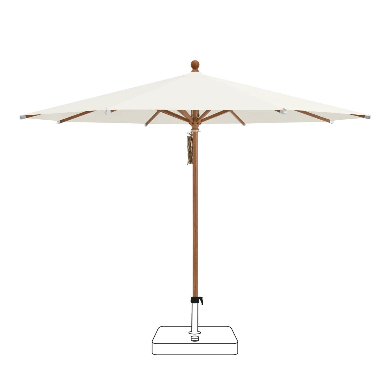 Parasol rond PIAZZA® Ø250 cm Off White Glatz