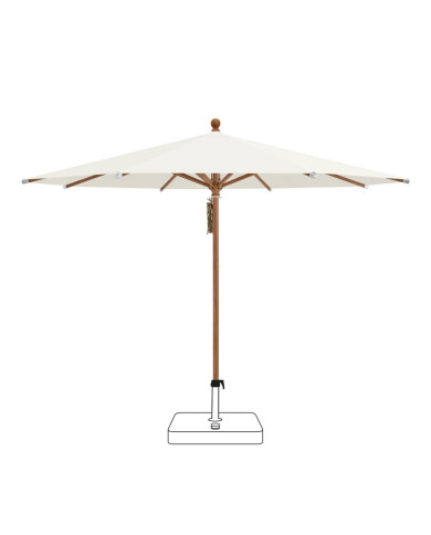 PIAZZA® Off White round parasol Ø300 cm Glatz