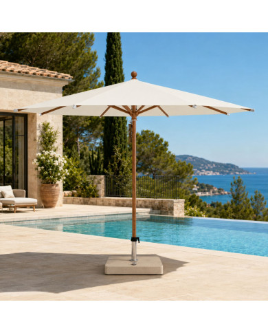 Parasol rond PIAZZA® Ø250 cm Off White Glatz