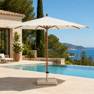 Parasol rond PIAZZA® Ø250 cm Off White Glatz
