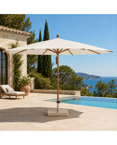 PIAZZA® Off White round parasol Ø300 cm Glatz