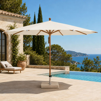 PIAZZA® Off White round parasol Ø300 cm Glatz