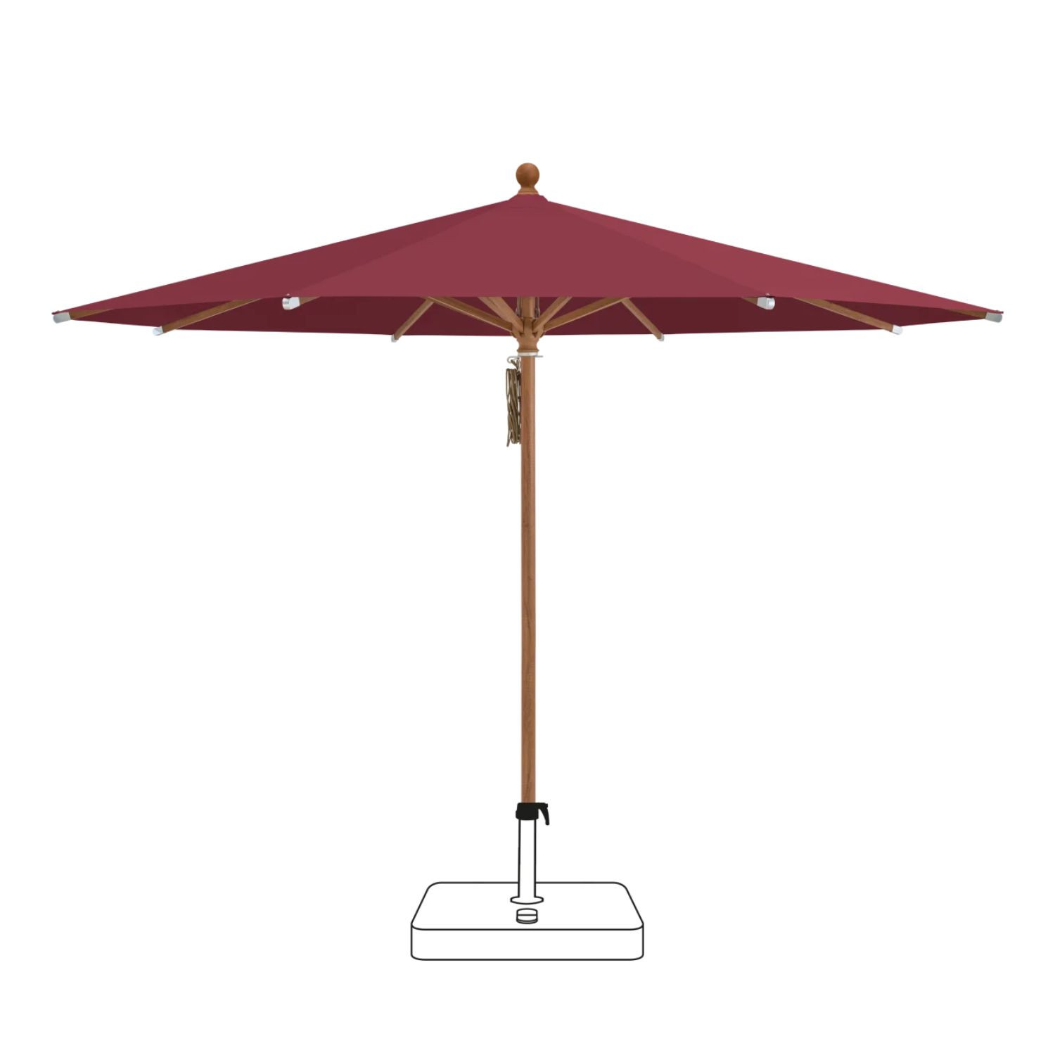 Parasol rond PIAZZA® Ø300 cm toile qualité 4 Glatz